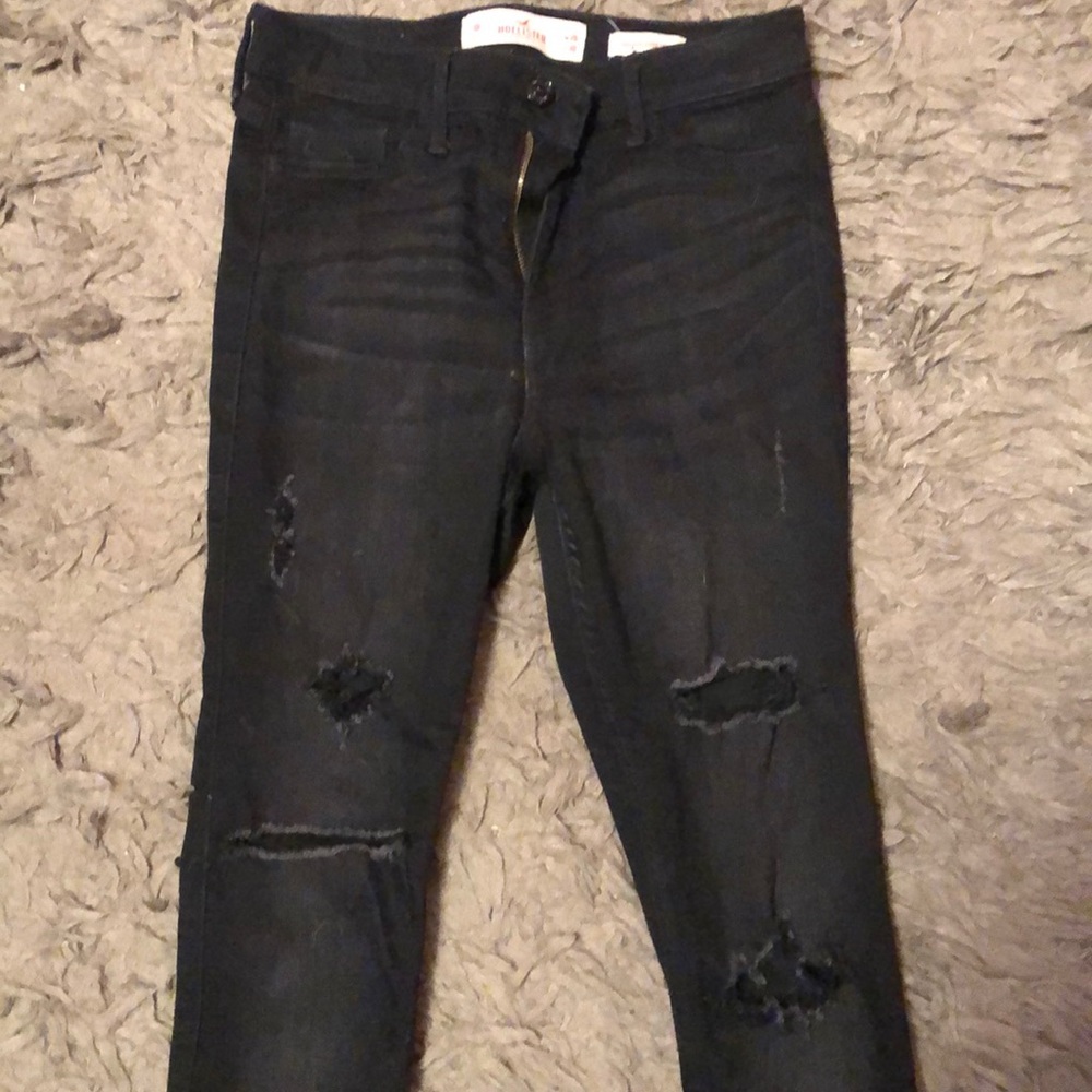 High waisted black jeans